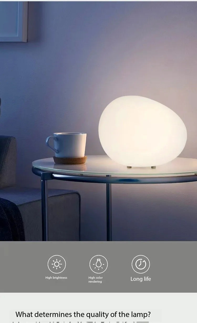 Minimalistic Table Lamp - Stone Shape Atmosphere Lighting