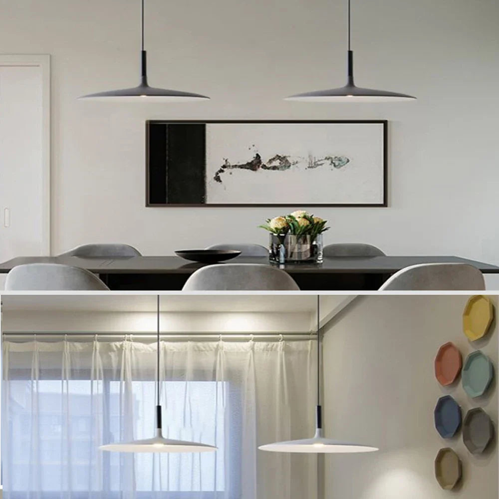 Minimalist Ceiling Light - Aluminium Pendant Lamp With Adjustable Wire