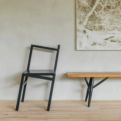 Tilted Base Stool - Wood Dining Chair Design