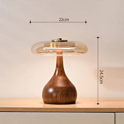 Copper Wood Desk Lamp – Modern LED Table Light