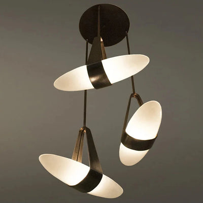 Floating Leather Chandelier – Modern Ceiling Light with Warm
