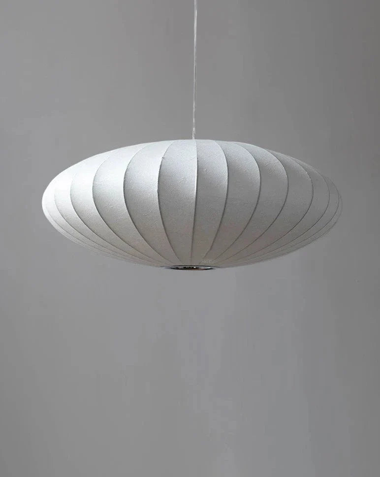 Japanese Silk Chandelier | Elegant Wabi-Sabi Ceiling Lamp