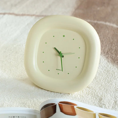 Minimalistic Wall Clock - Modern Emboss Shelf Timepiece