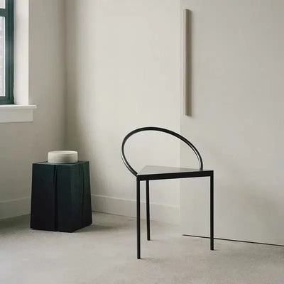 Italian Dining Chair - Minimalist Triangle Seat Metal