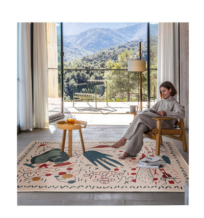 Colorful Graffiti Rug – Bold French Style Floor Covering