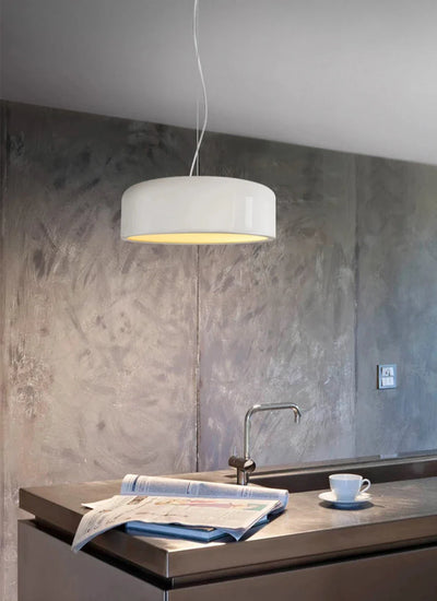 Metal Dome Pendant Light - Adjustable Cord Ceiling Fixture