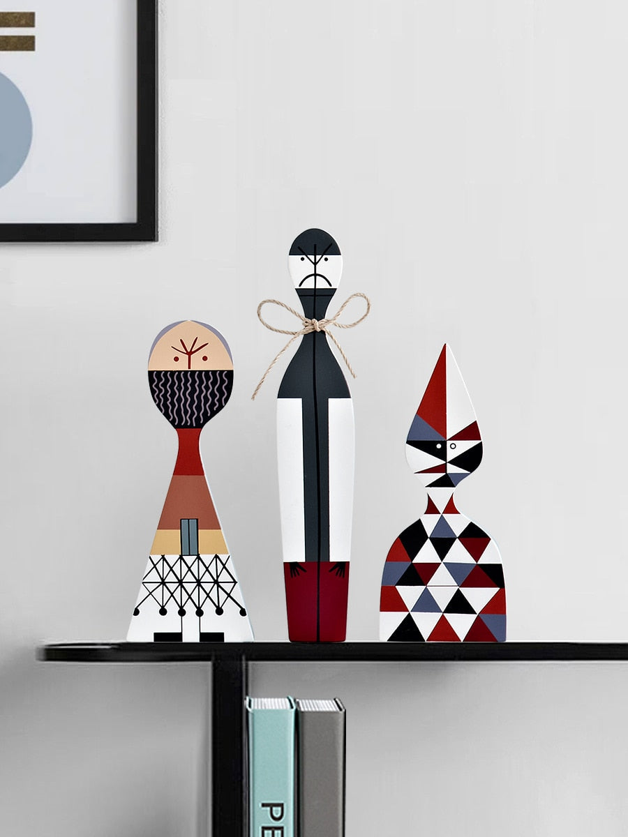 Wooden Character Figurines - Handcrafted MDF Sculptures
