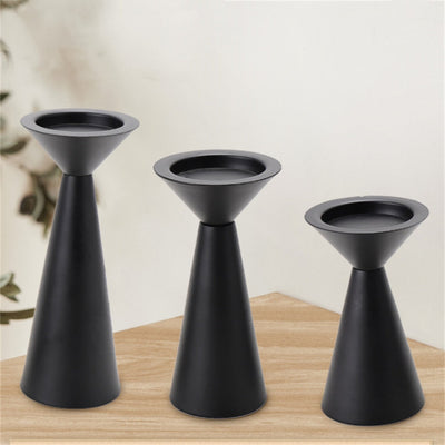 Black Metal Candle Stand | European Style Set