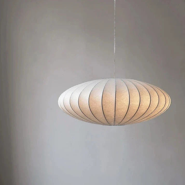 Japanese Silk Chandelier | Elegant Wabi-Sabi Ceiling Lamp