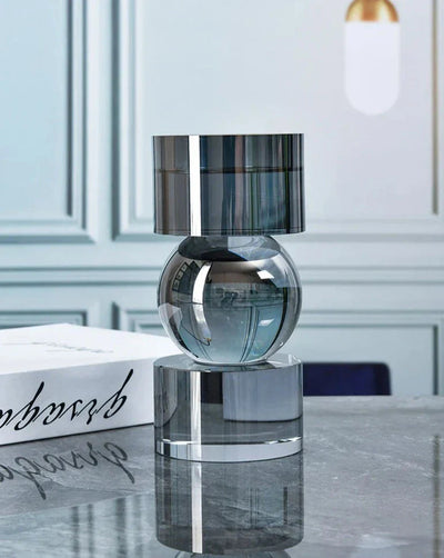 Crystal Candle Holders | Modern Stacked Geometry Design