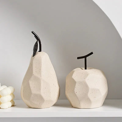 Ceramic Apple And Pear - Handcrafted Nordic Decor