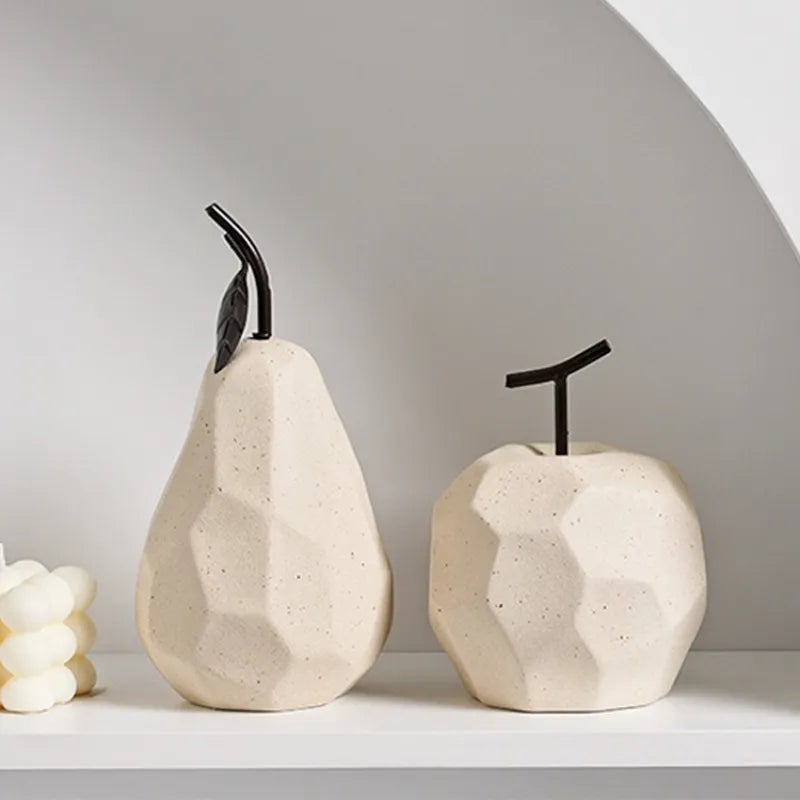 Ceramic Apple And Pear - Handcrafted Nordic Decor