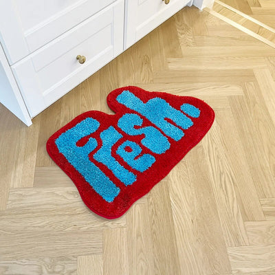 Hand Crafted Rug - Unique Artistic Floor Mat 24.8x15.3in