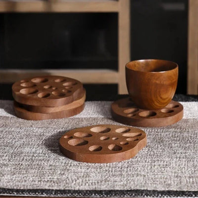 Wooden Drink Coaster - Lotus Root Eco Friendly Pad
