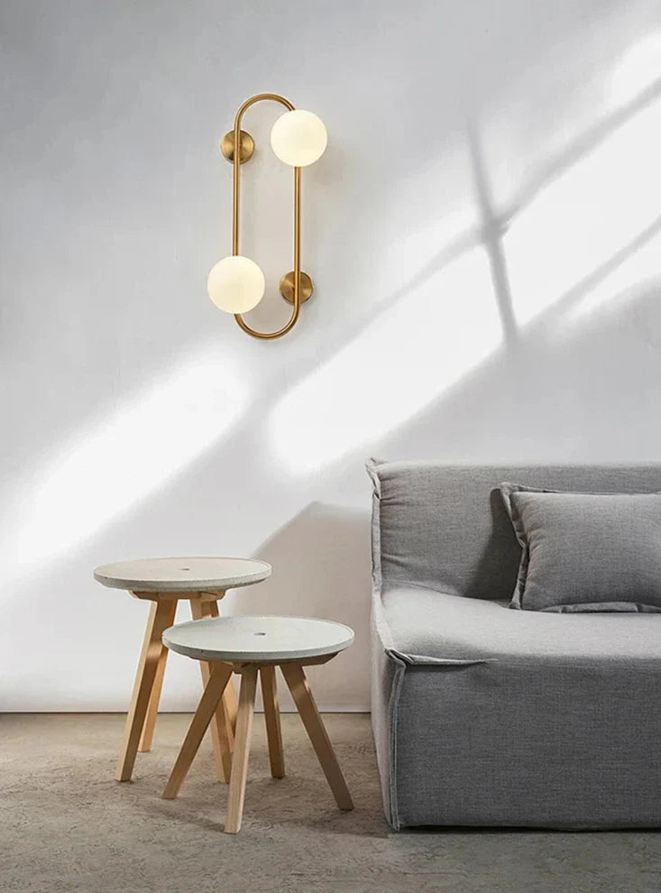 Wall Mount Lamp - Contemporary Metal Glass Sconce Light