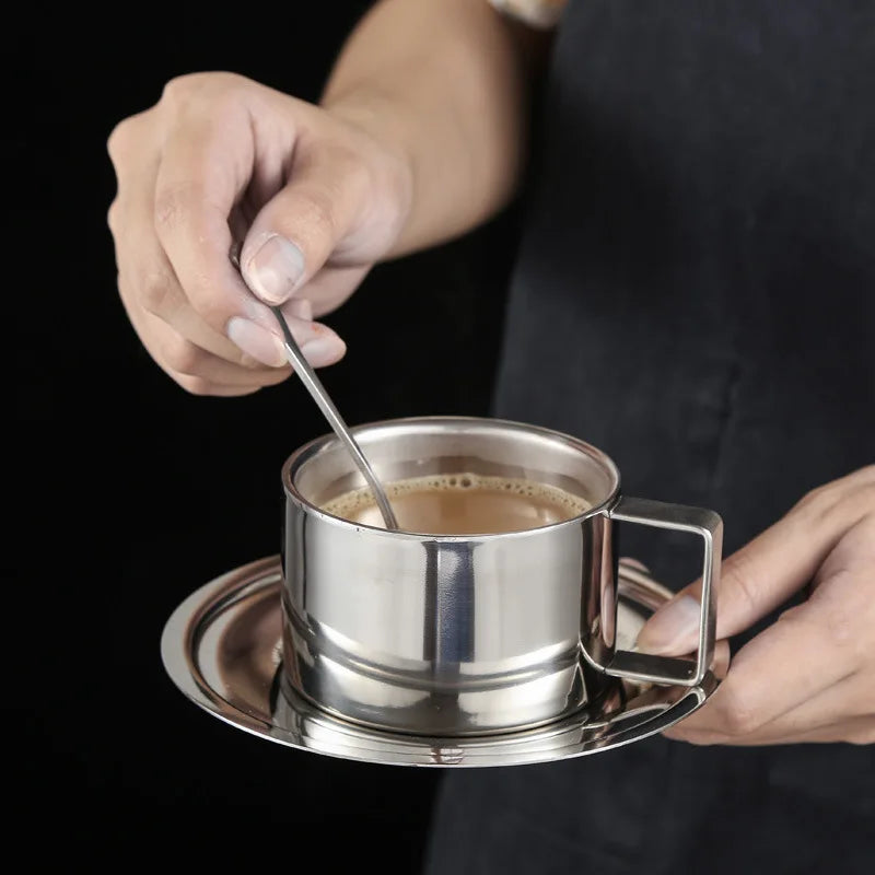 Thermal Tea Set - Stainless Steel Mug & Spoon