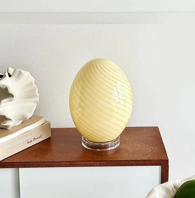 Retro Glass Table Lamp | Soft Glow Lighting, USB Corded