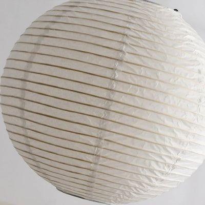 Rice Paper Pendant Lamp - Japanese Ceiling Light Fixture With Adjustable Wire