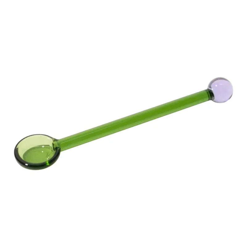Colored Glass Spoon – Glass Stirring Bar, Precise Drink Stirrer