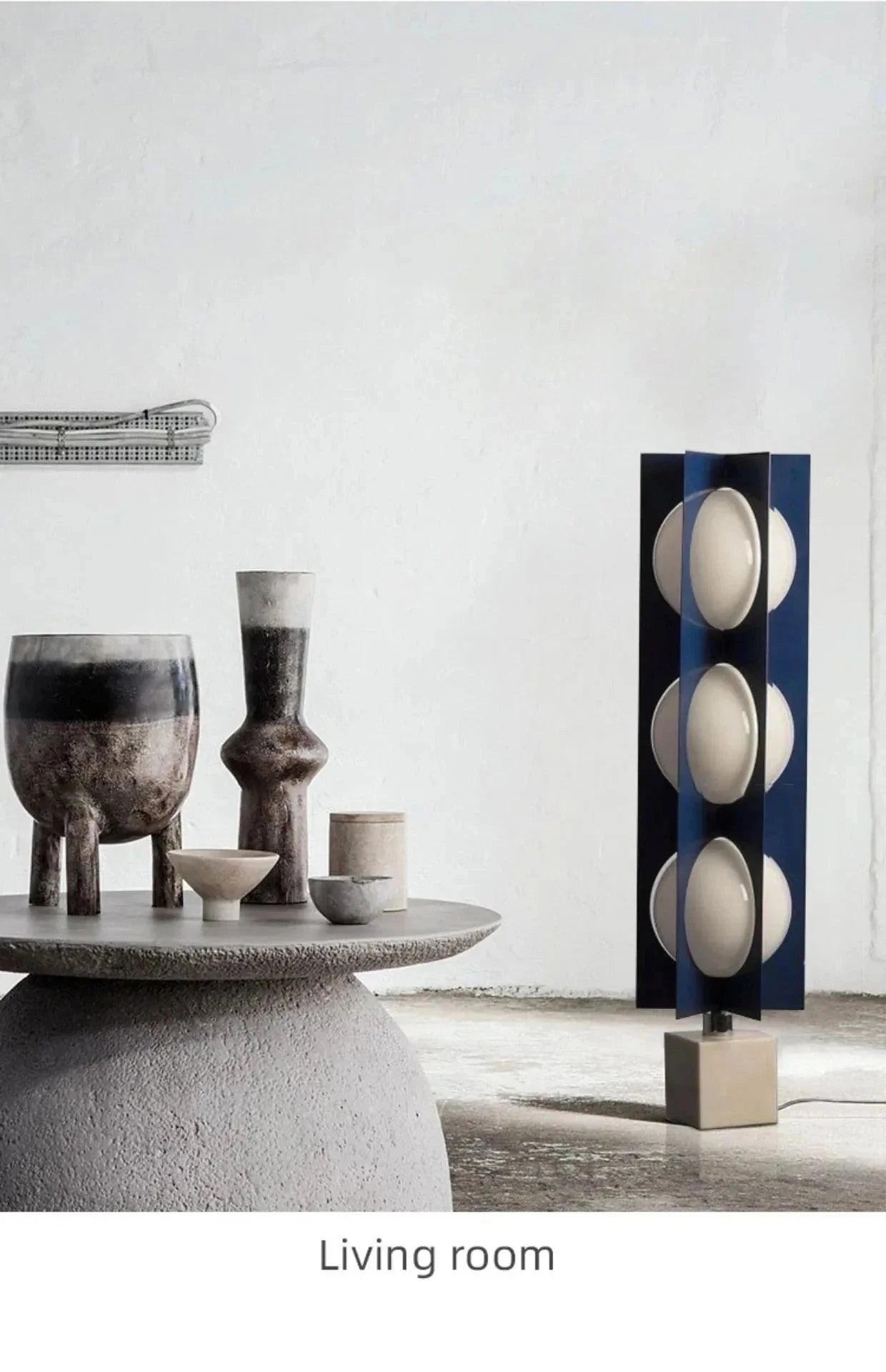 Marble Base Ball Lamp - Italian Design Blue Geometry Floor Lamp