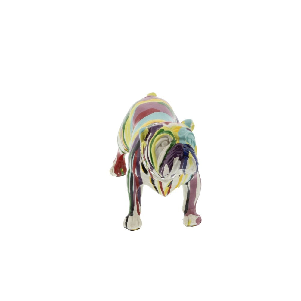 Polystone Bulldog Sculpture - Modern Art Decorative Piece