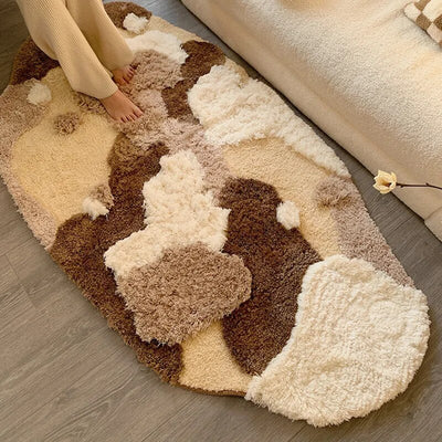 Brown Moss Rug - Hand Crafted 23.5x47.2 Anti Slip