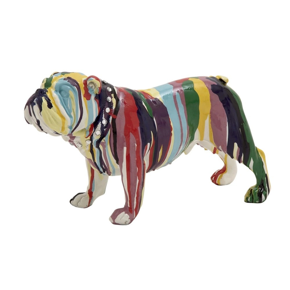 Polystone Bulldog Sculpture - Modern Art Decorative Piece