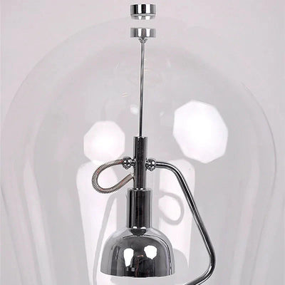 Blown Glass Table Lamp - Chrome Modern Glass Lamp