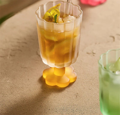 Flower Base Tall Glass - 300ml Borosilicate Dessert Cup