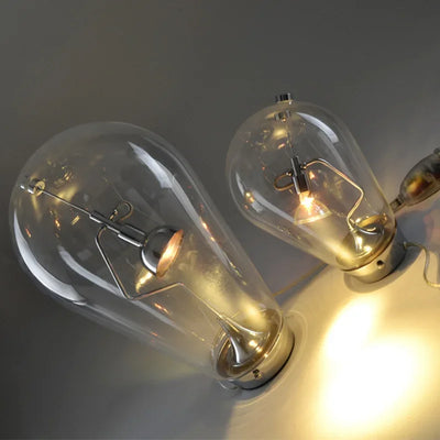 Blown Glass Table Lamp - Chrome Modern Glass Lamp