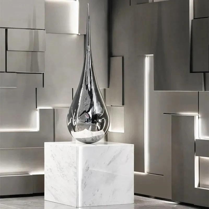 Luxury Water Drop Sculpture – Hand-Crafted Resin Art Piece