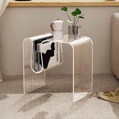 Acrylic Side Table - Nordic Bent Rack Design
