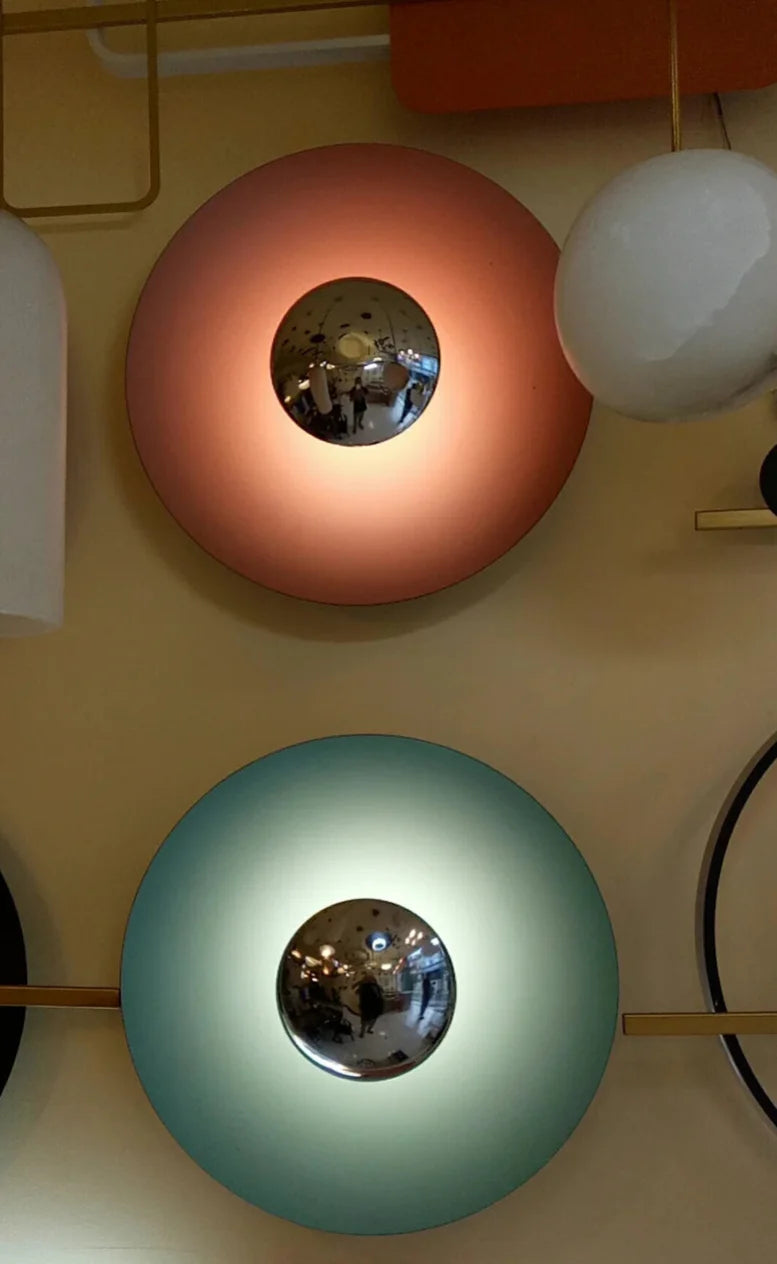 Chrome Wall Lamp - Minimalist UFO Shaped Light