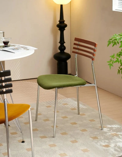 Mid Century Dining Chair - Sculpted Wood Backrest