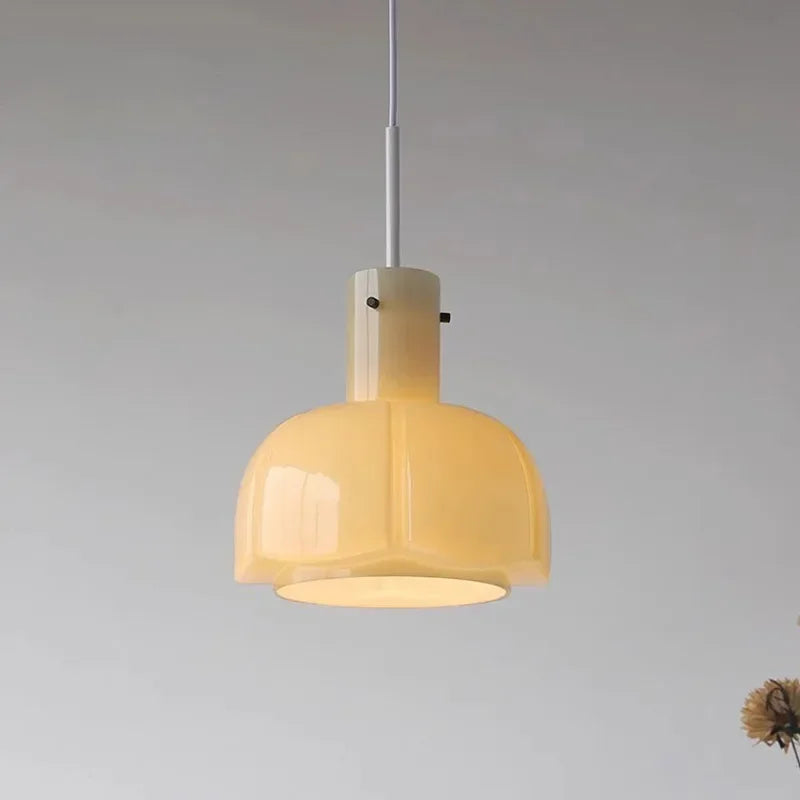 Glass Tulip Pendant Light | Modern Ceiling Lamp 10.2"x15.7"