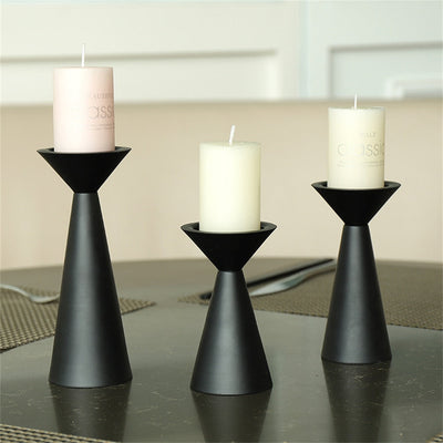Black Metal Candle Stand | European Style Set