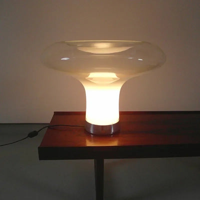 Glass Mushroom Lamp – Minimalist Table Lamp with Warm White Light
