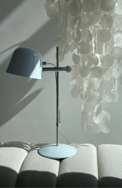 Retro Stainless Steel Lamp - Adjustable Mid Century Table Light