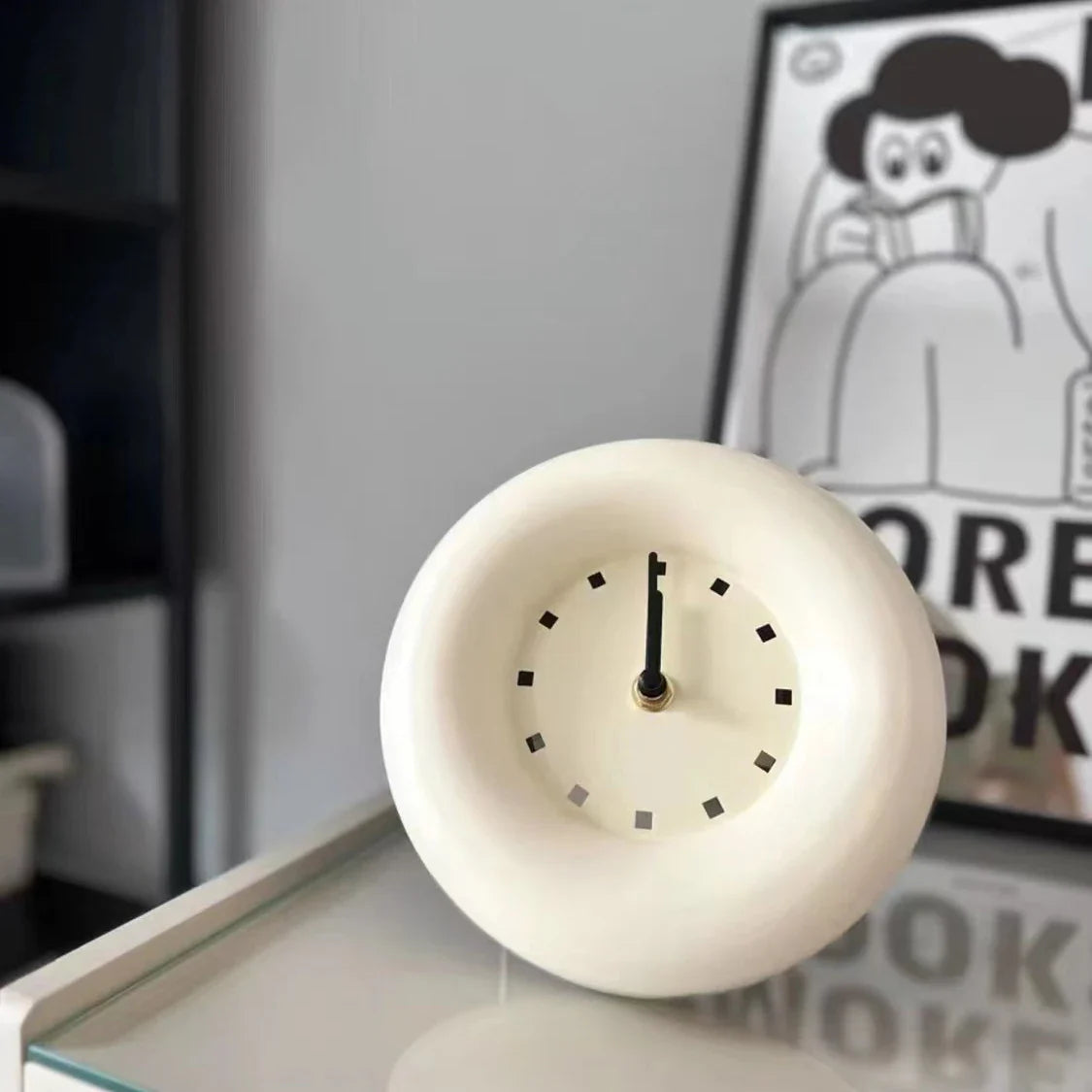 Silent Mini Alarm Clock - Nordic Bubble Design