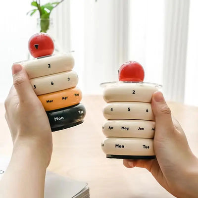Rotating Desk Calendar - Nordic Donut Design