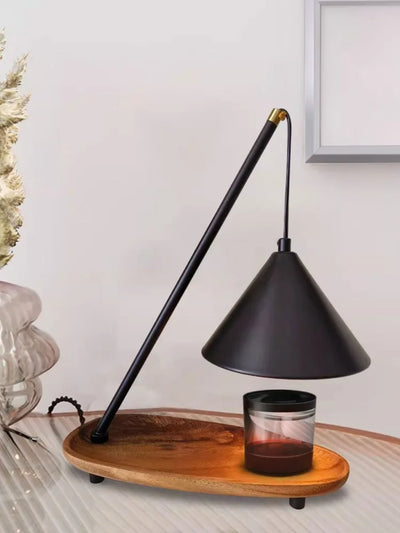 Candle Warmer Lamp | Industrial Cone Tabletop Ambient Light