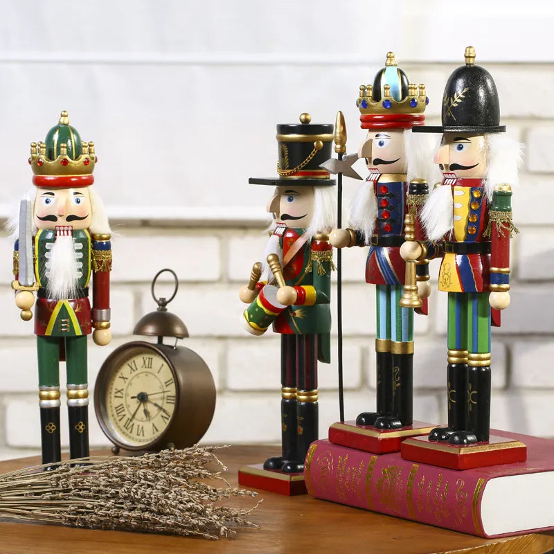 Wooden Nutcracker Puppet – Hand-Crafted Military Band 12 Inch Holiday Decor