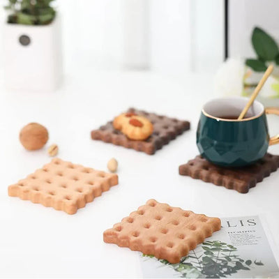 Wooden Cookie Coaster - Natural Heat Resistant Drink Mat