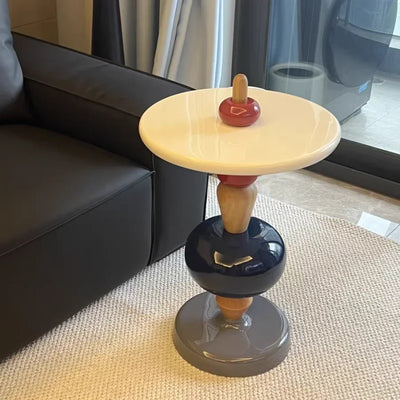 Modular Side Table - Color Stack Pedestal Design
