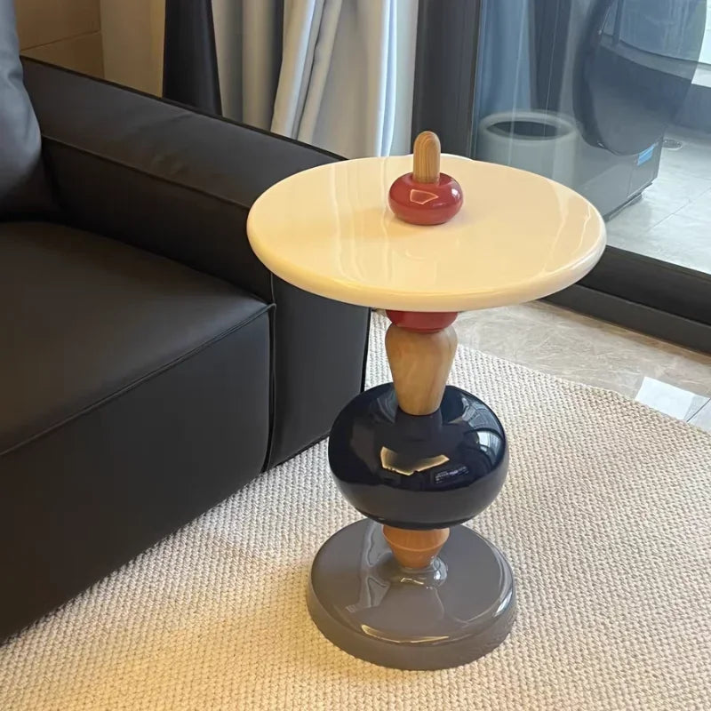 Modular Side Table - Color Stack Pedestal Design