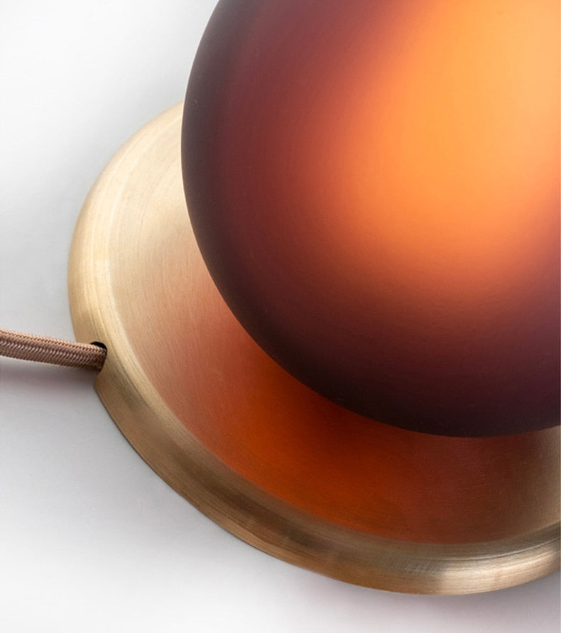 Nordic Glass Table Lamp - Colored Dyed Lighting