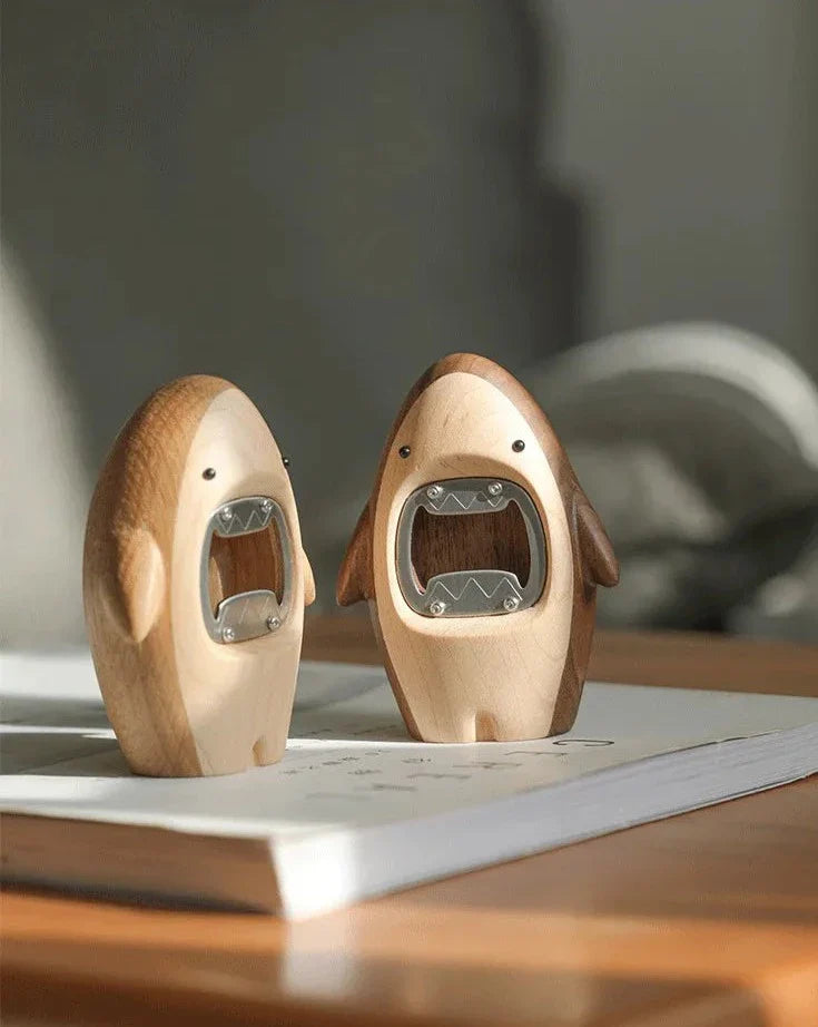 Wooden Bottle Opener | Compact Shark Design, Party Ready