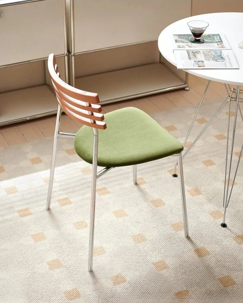 Mid Century Dining Chair - Sculpted Wood Backrest