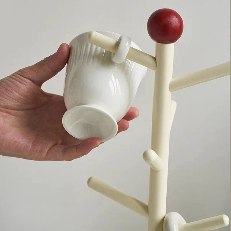 Rotatable Mug Rack | Acrylic Retro Coffee Display Stand