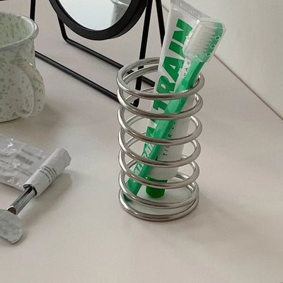Stainless Steel Spring Stand | Cylindrical Holder 2x4.5" Small Durable